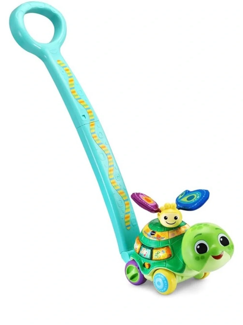 VTech Green & Teal Turtle Pull Toy for Pets Reptile Habitat